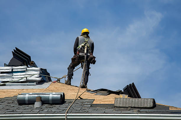 Professional Gutter Installation technician working in Meriden, KS